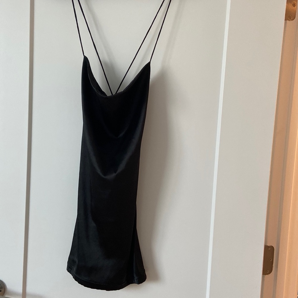 Black tank silky dress